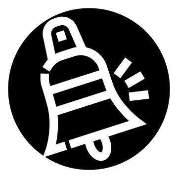 Bell icon ringing notification alert reminder symbol 스톡 일러스트