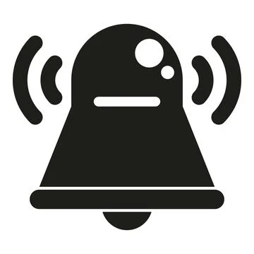Bell icon ringing notification or alarm signal Illustrazione stock