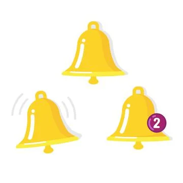 Bell icon sen. Ring, call and notification symbol. Vector Stock Illustration