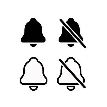 Bell icon set. high quality icons suitable for internet graphic assets, web d Stock Illustration