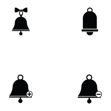 Bell icon set Stock Illustration