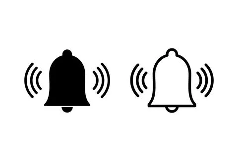 Bell Icon set. Notification icon for your web site design Stock Illustration