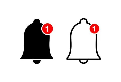 Bell Icon set. Notification icon for your web site design Stock Illustration