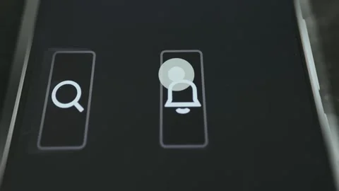 Bell icon signaling a notification Stock Footage 335476125