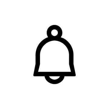 Bell icon for simple flat style ui design Stock Illustration