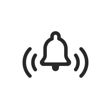Bell icon simple vector design. Stock Illustration