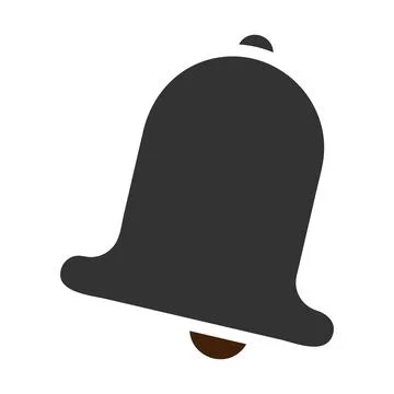 Bell icon solid grey brown colour easter symbol illustration. Stockillustratie