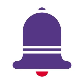 Bell icon solid red purple style easter illustration vector element and sym.. イラスト素材