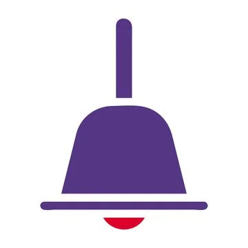 Bell icon solid red purple style easter illustration vector element and sym.. Illustrazione stock