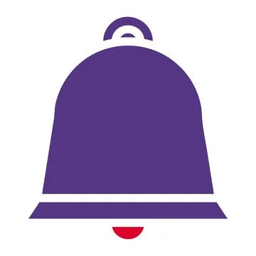 Bell icon solid red purple style easter illustration vector element and sym.. イラスト素材