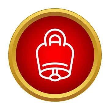Bell icon symbolizing notification, alarm, or warning Stock Illustration