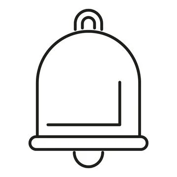 Bell icon symbolizing notification, alert or reminder Stock Illustration