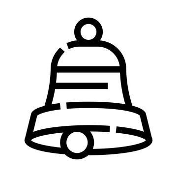 Bell icon symbolizing notification alert and signal sound Stock Illustration