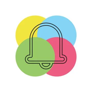 Bell icon, vector alarm alert symbol Stock Illustration