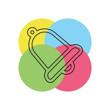Bell icon, vector alarm, alert symbol Stock Illustration