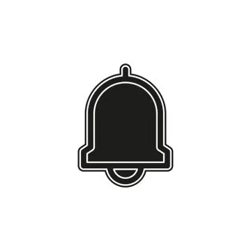 Bell icon, vector alarm, alert symbol Stock Illustration