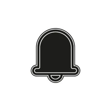 Bell icon, vector alarm alert symbol Stock Illustration