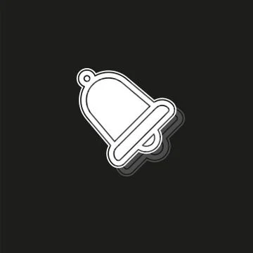 Bell icon, vector alarm, alert symbol Stock Illustration