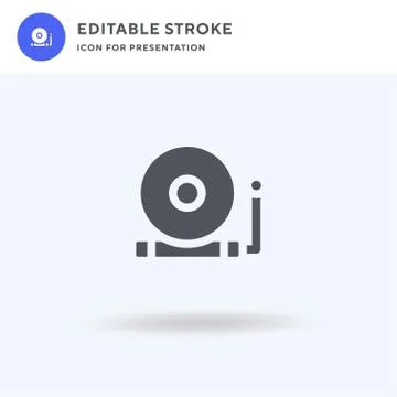 Bell icon vector, filled flat sign, solid pictogram isolated on white, logo i Stock Illustration