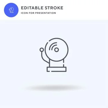 Bell icon vector, filled flat sign, solid pictogram isolated on white, logo Stock Illustration