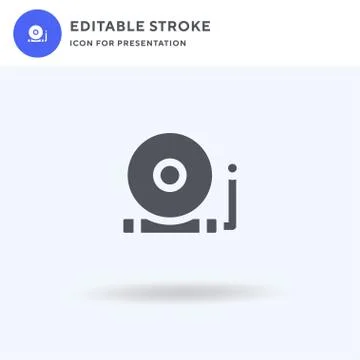 Bell icon vector, filled flat sign, solid pictogram isolated on white, logo 스톡 일러스트