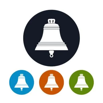 Bell icon, vector illustration 스톡 일러스트