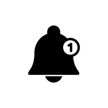 Bell Icon vector illustration. Notification sign and symbol for web site desi Stock Illustration
