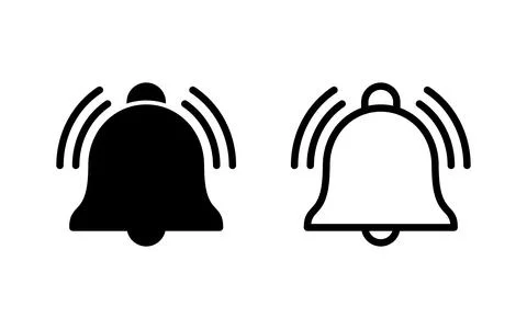 Bell Icon vector illustration. Notification sign and symbol for web site desi Stock Illustration