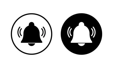 Bell Icon vector illustration. Notification sign and symbol for web site desi Stock Illustration