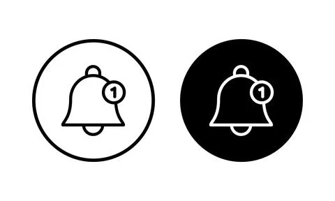 Bell Icon vector illustration. Notification sign and symbol for web site desi Stock Illustration