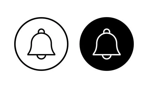 Bell Icon vector illustration. Notification sign and symbol for web site desi Stock Illustration