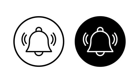 Bell Icon vector illustration. Notification sign and symbol for web site desi Stock Illustration