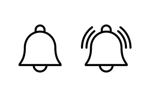 Bell Icon vector illustration. Notification sign and symbol for web site desi Stock Illustration