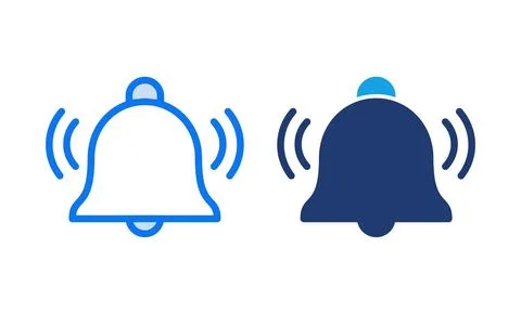 Bell Icon vector illustration. Notification sign and symbol for web site desi Stock Illustration