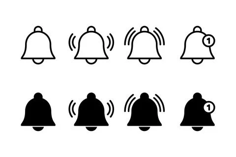 Bell Icon vector illustration. Notification sign and symbol for web site desi 스톡 일러스트