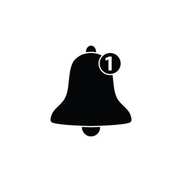 Bell icon vector line style Stock Illustration