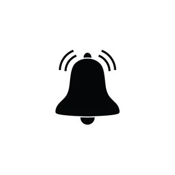 Bell icon vector line style Stock Illustration