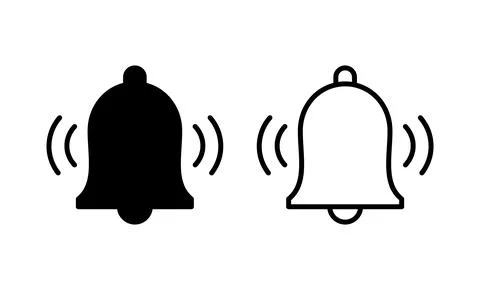 Bell icon vector. Notification sign and symbol for web site design Stock Illustration