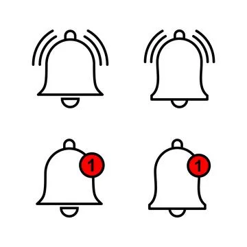 Bell icon vector. Notification sign and symbol for web site design Stock Illustration