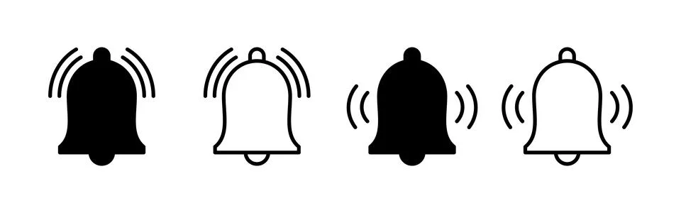 Bell icon vector. Notification sign and symbol for web site design Stock Illustration