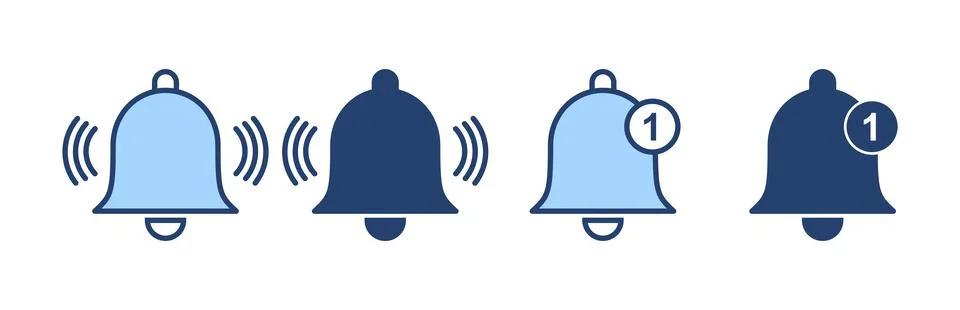 Bell icon vector. Notification sign and symbol for web site design Stock Illustration