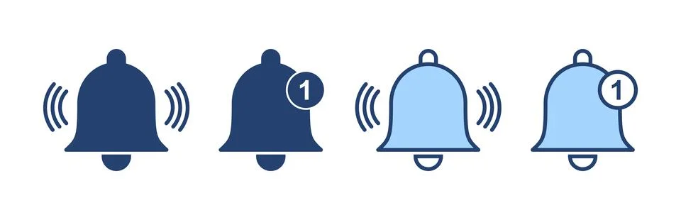 Bell icon vector. Notification sign and symbol for web site design Stock Illustration