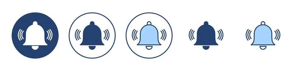 Bell icon vector. Notification sign and symbol for web site design Stock Illustration