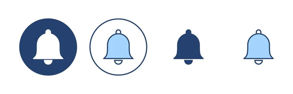 Bell icon vector. Notification sign and symbol for web site design Stock Illustration