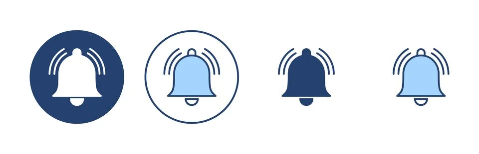 Bell icon vector. Notification sign and symbol for web site design Stock Illustration