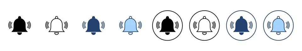 Bell icon vector. Notification sign and symbol for web site design Stock Illustration