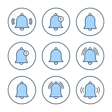 Bell icon vector. Notification sign and symbol for web site design Stock Illustration