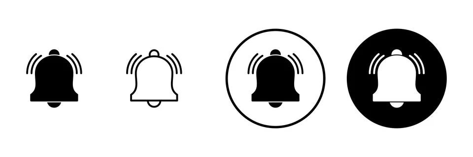 Bell icon vector. Notification sign and symbol for web site design Stock Illustration