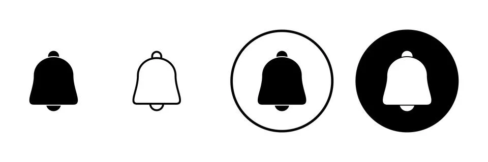 Bell icon vector. Notification sign and symbol for web site design Stock Illustration