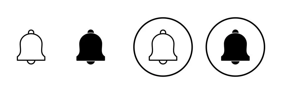 Bell icon vector. Notification sign and symbol for web site design Stock Illustration